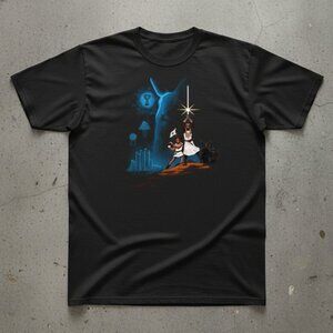 Funny Sci-Fi Parody Graphic Tee | Space Adventure Mashup Shirt | Pop Culture